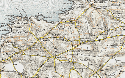 Old map of Llanon in 0-1912
