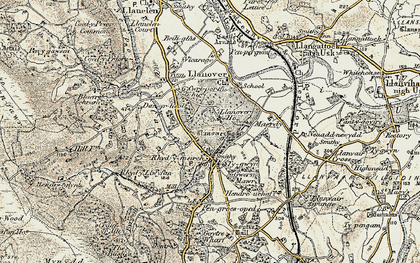Old map of Blaen Ochran in 1899-1900