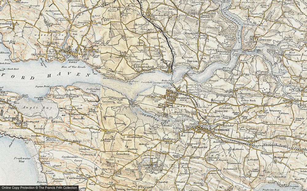 Old Map of Llanreath, 1901-1912 in 1901-1912