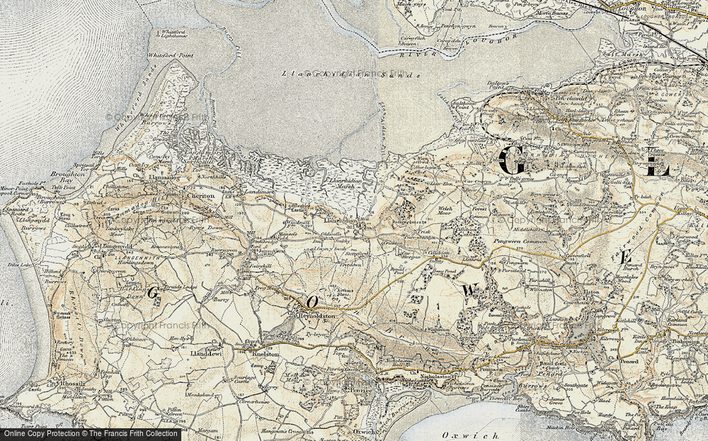 Old Map of Llanrhidian, 1900-1901 in 1900-1901