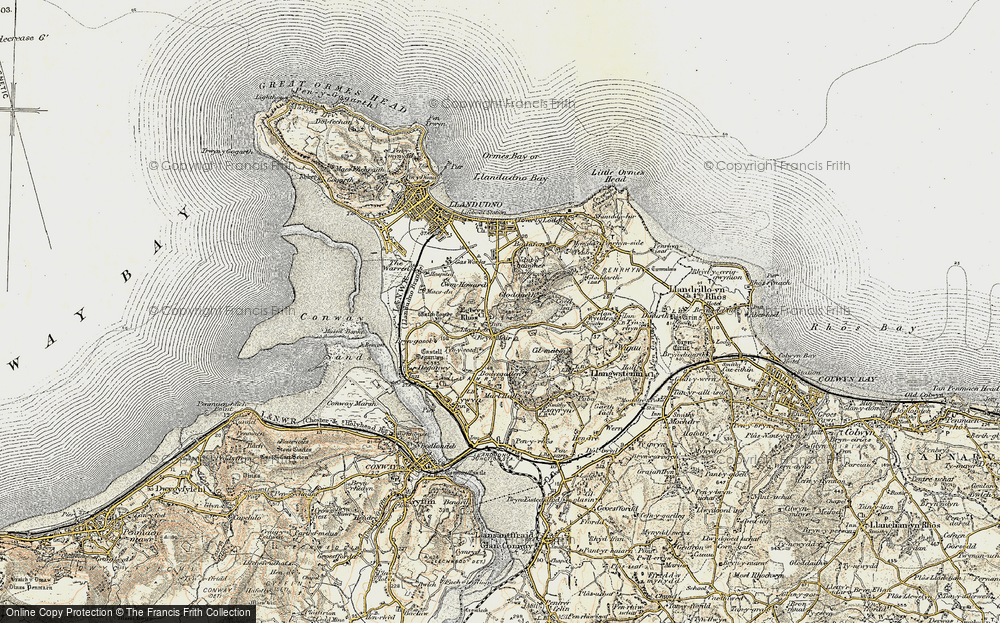 Old Map of Llanrhos, 1902-1903 in 1902-1903