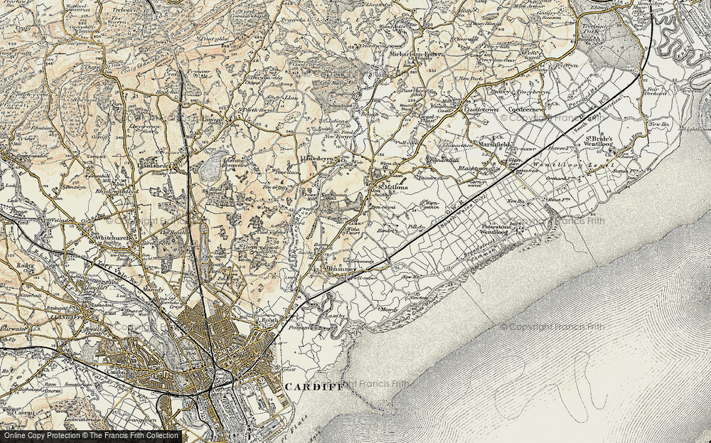 Old Map of Llanrumney, 1899-1900 in 1899-1900