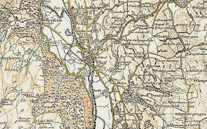 Old map of Llanrwst in 1902-1903