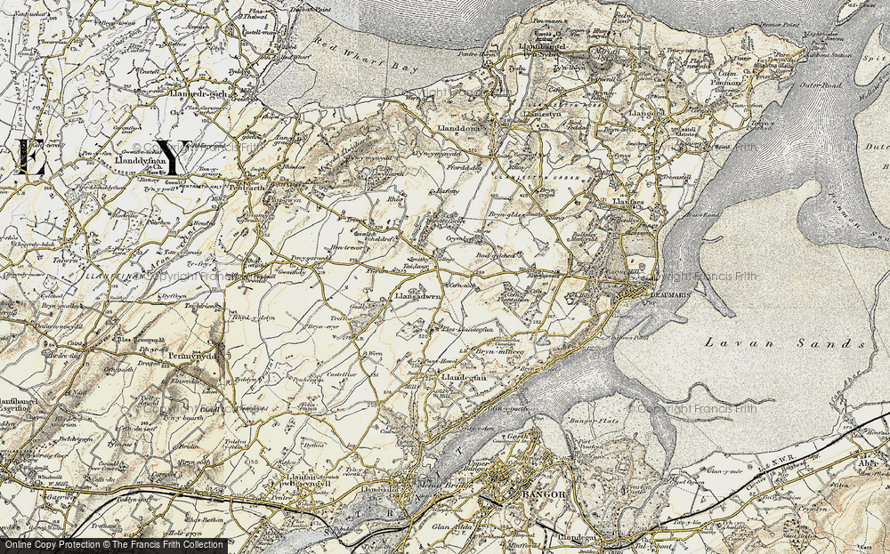 Old Map of Llansadwrn, 1903-1910 in 1903-1910