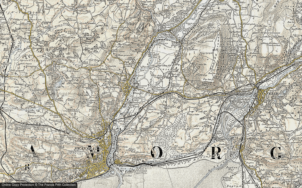 Old Map of Llansamlet, 1900-1901 in 1900-1901
