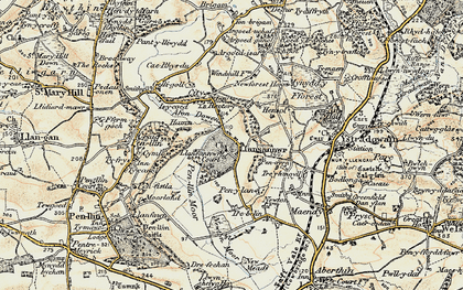 Old map of Llansannor in 1899-1900