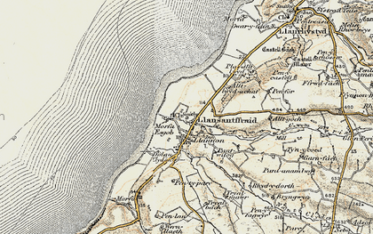 Old map of Llansantffraed in 1901-1903