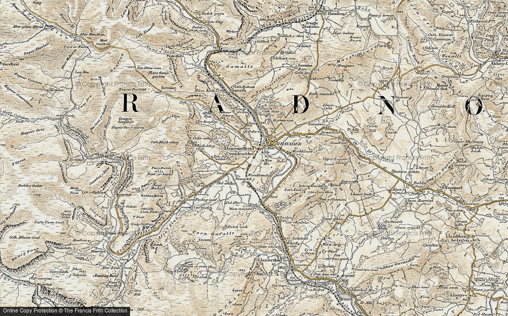 Old Map of Llansantffraed-Cwmdeuddwr, 1901-1903 in 1901-1903