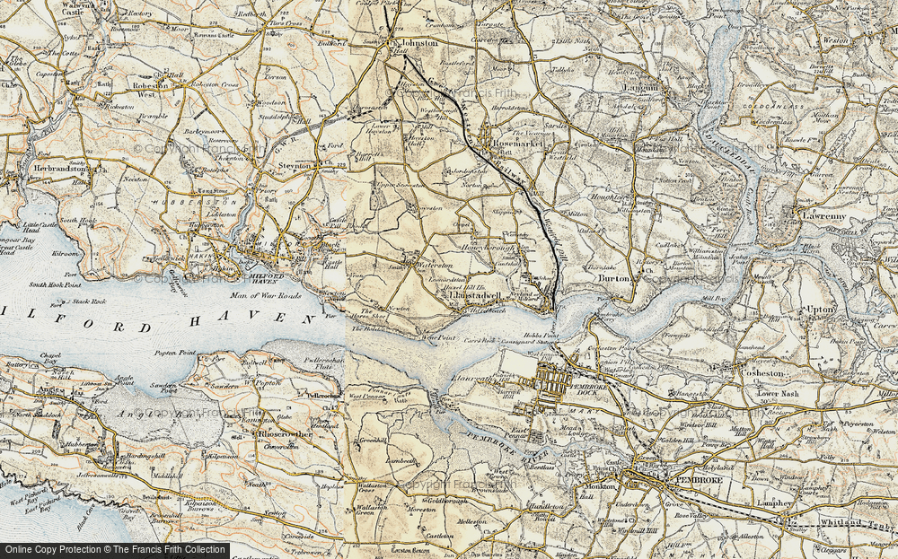 Old Map of Llanstadwell, 1901-1912 in 1901-1912