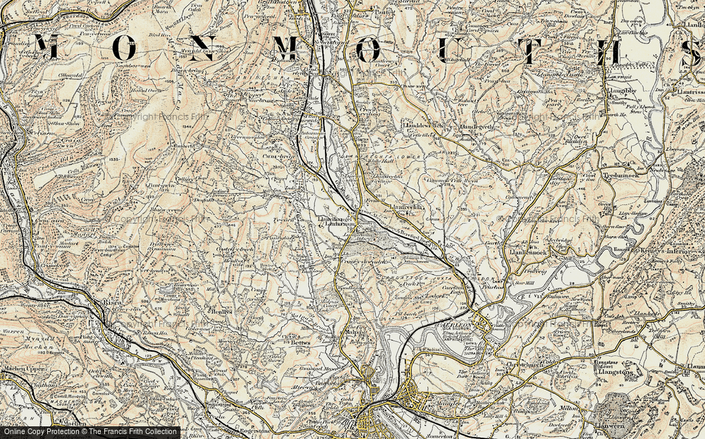 Old Map of Llantarnam, 1899-1900 in 1899-1900