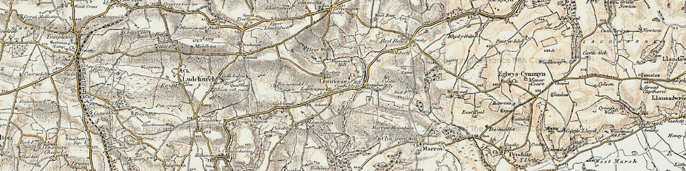 Old map of Ledgerland in 1901