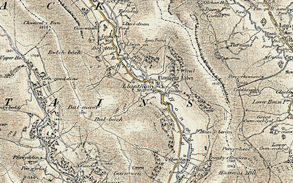 Old map of Black Darren in 1900-1901