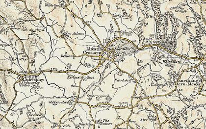 Old map of Llantilio Crossenny in 1899-1900