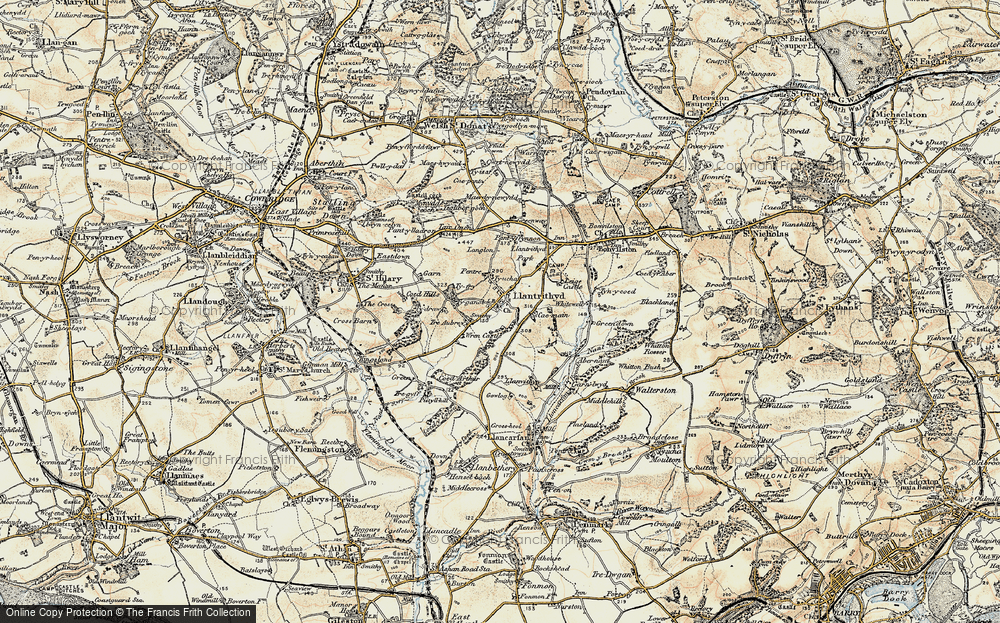 Old Map of Llantrithyd, 1899-1900 in 1899-1900