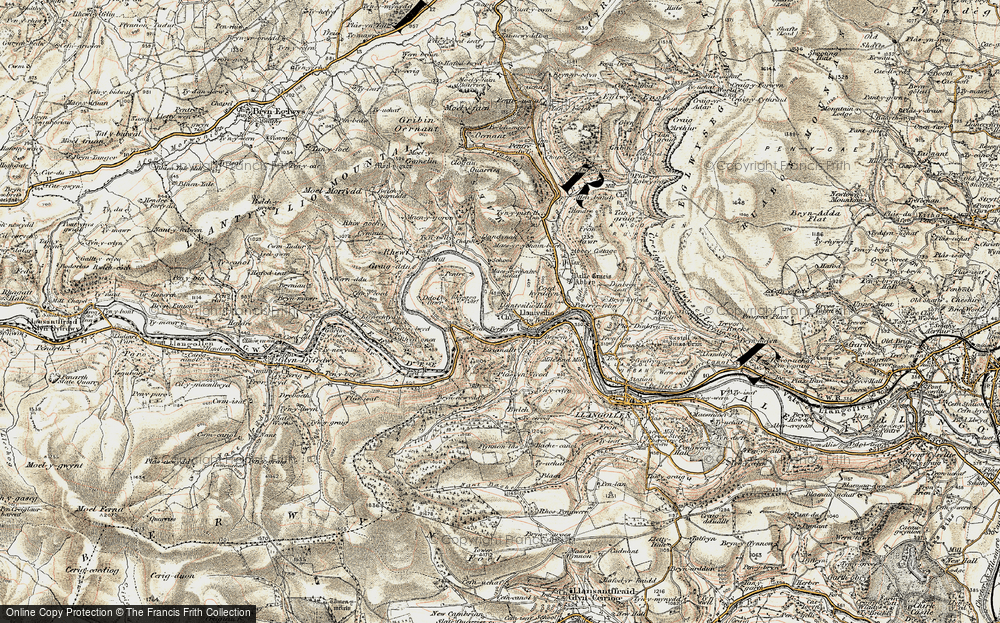 Old Map of Llantysilio, 1902-1903 in 1902-1903