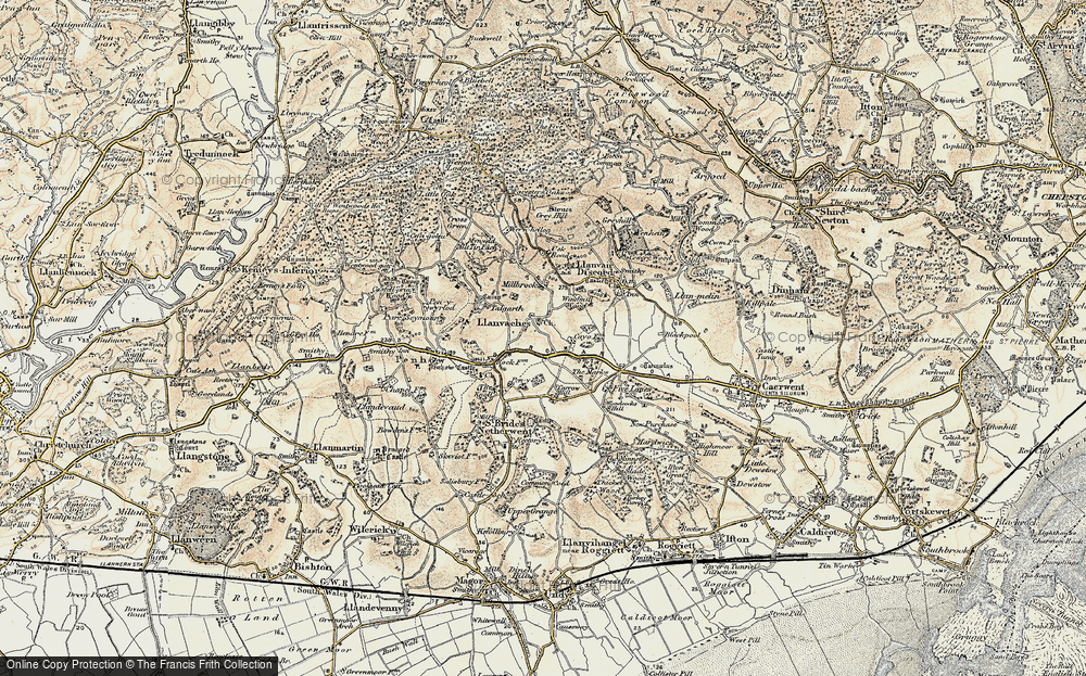 Old Map of Llanvaches, 1899-1900 in 1899-1900