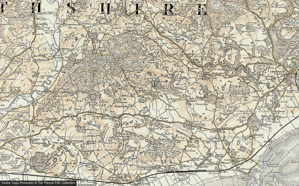 Old Map of Llanvair-Discoed, 1899-1900 in 1899-1900