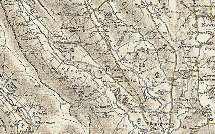 Old map of Brass Knoll in 1900