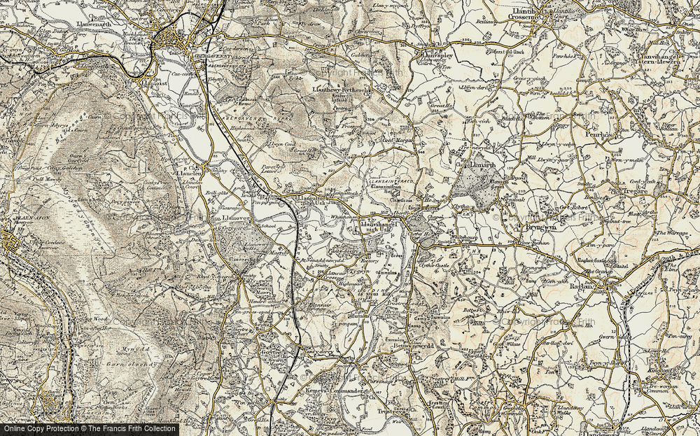 Old Map of Llanvihangel Gobion, 1899-1900 in 1899-1900