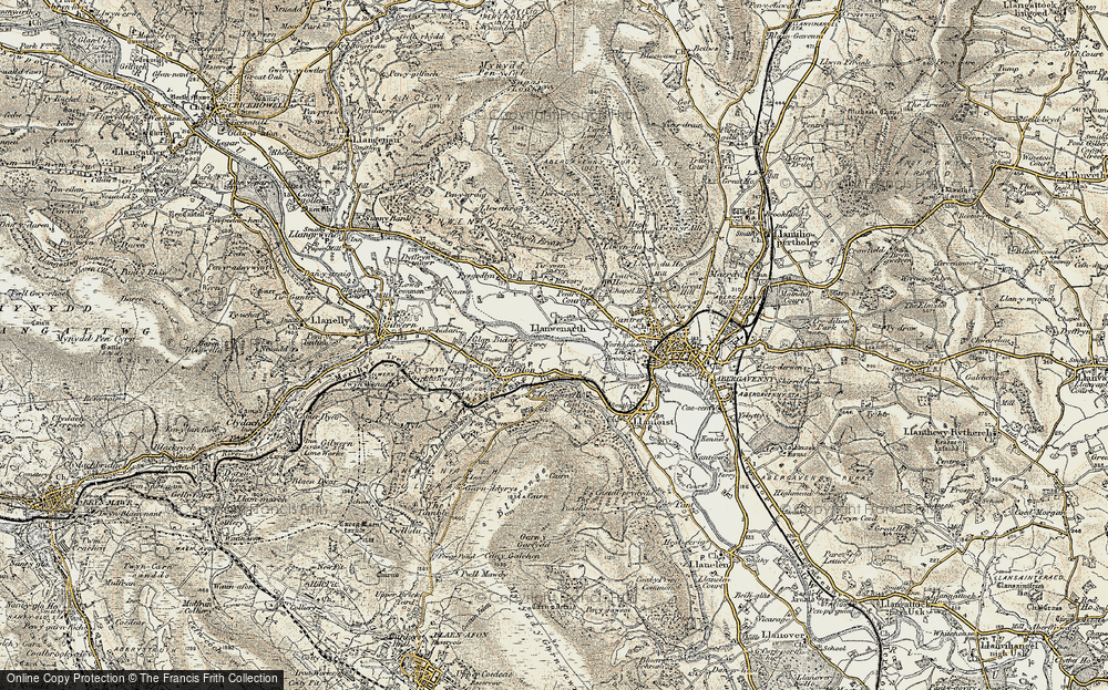 Old Map of Llanwenarth, 1899-1901 in 1899-1901