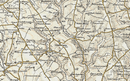 Old map of Llanwinio in 1901