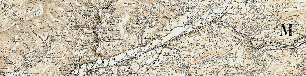 Old map of Aber-Ffrydlan in 1902-1903