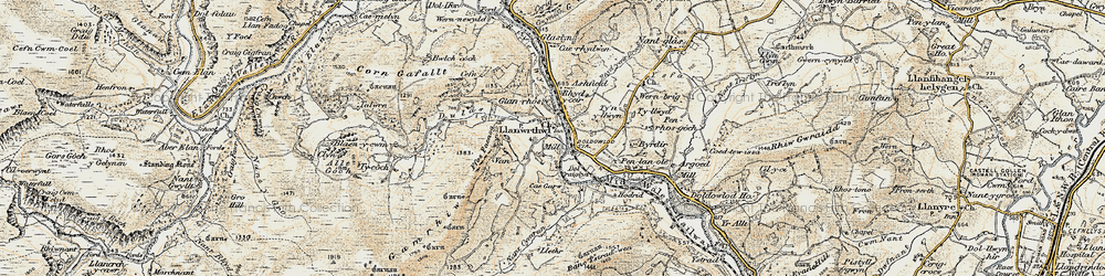 Old map of Ashfield in 1900-1903