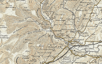 Old map of Llanwrtyd in 1901-1902