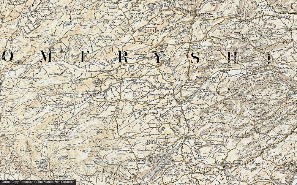 Old Map of Llanwyddelan, 1902-1903 in 1902-1903