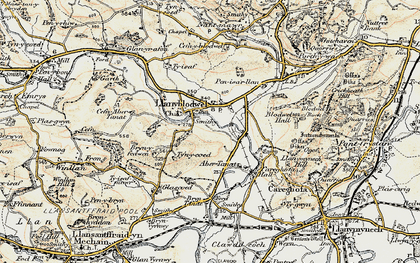 Old map of Llanyblodwel in 1902-1903
