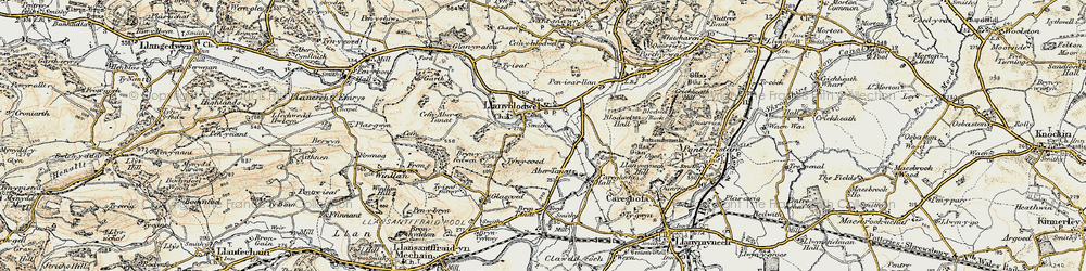 Old map of Llanyblodwel in 1902-1903