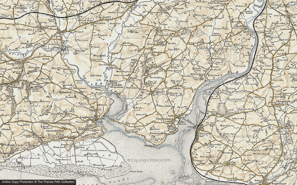 Old Map of Historic Map covering Laques in 1901
