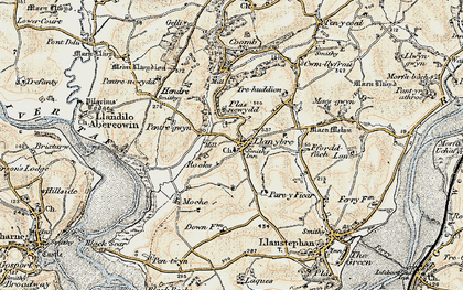 Old map of Laques in 1901