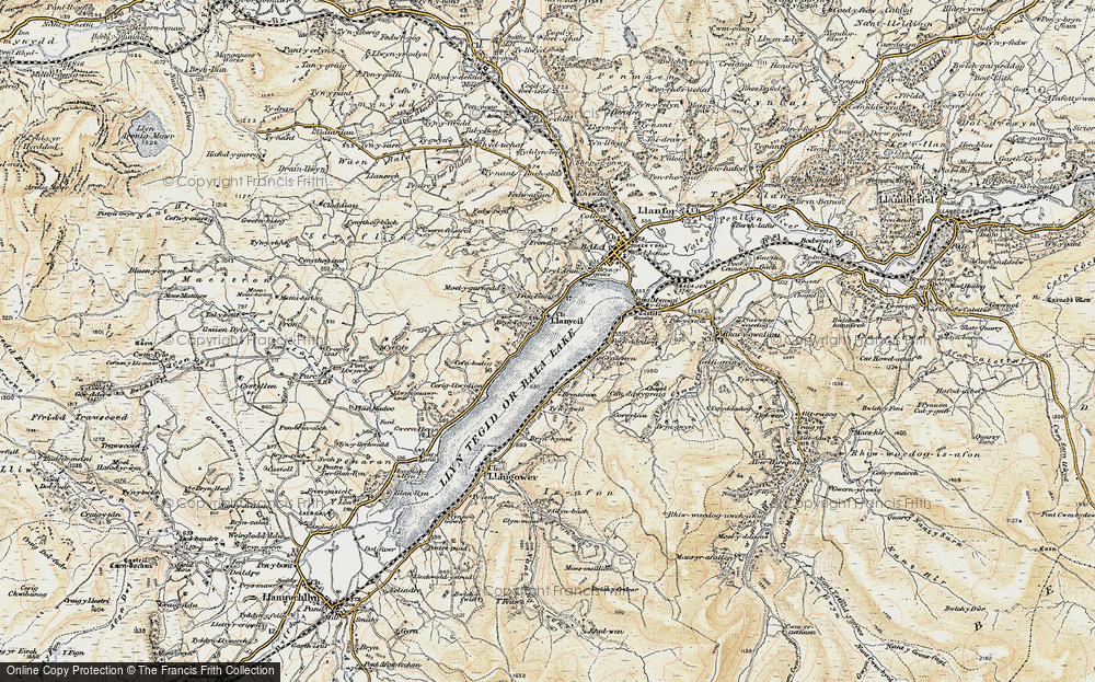 Old Map of Historic Map covering Bryntegid in 1902-1903
