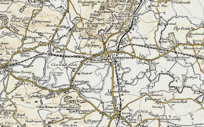 Old map of Llanymynech in 1902-1903