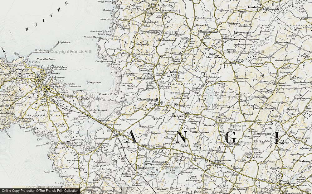 Old Map of Llanynghenedl, 1903-1910 in 1903-1910