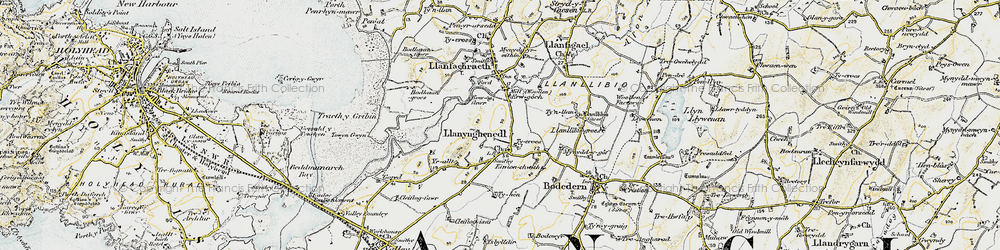 Old map of Ty Hen in 1903-1910