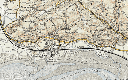 Old map of Llettyrychen in 1900-1901