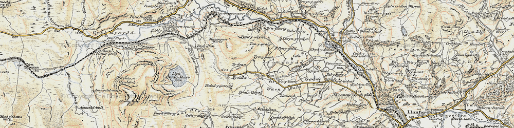Old map of Aberderfel in 1902-1903