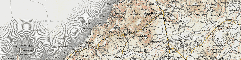 Old map of Llithfaen in 1903