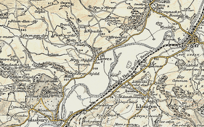 Old map of Bryn yr Hydd Common in 1900-1902