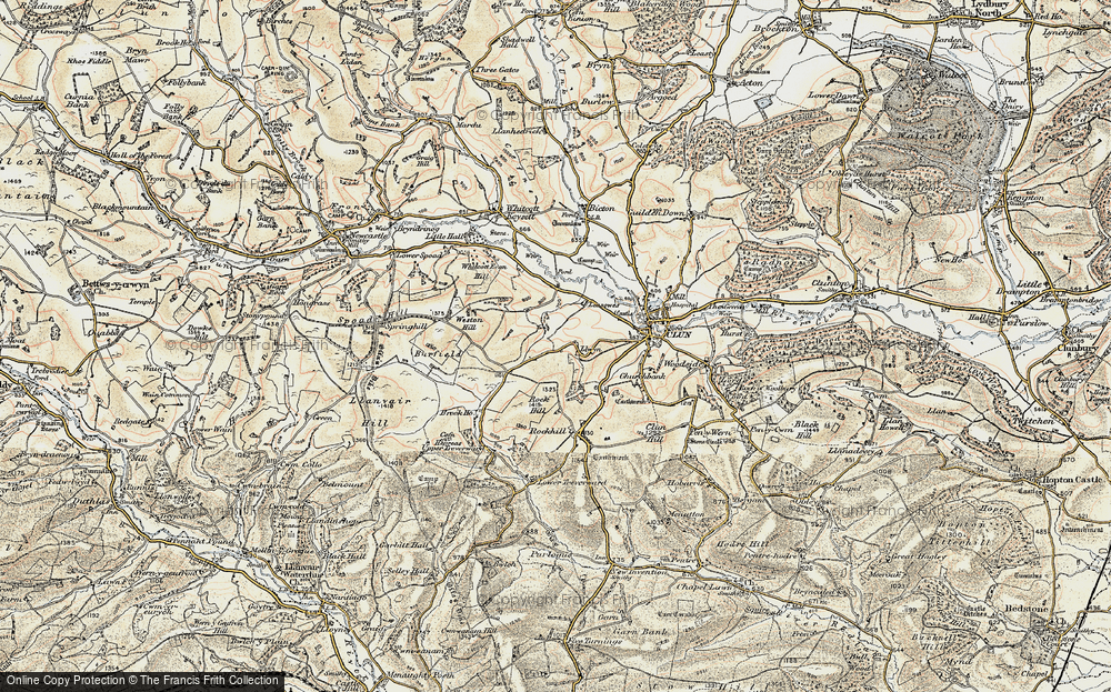 Old Map of Historic Map covering Burfield in 1901-1903