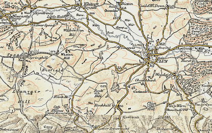 Old map of Llwyn in 1901-1903
