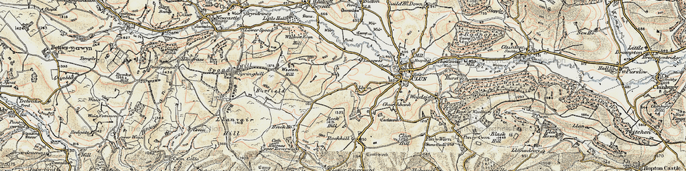 Old map of Llwyn in 1901-1903