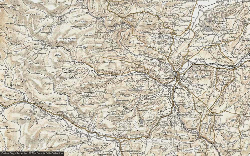 Old Map of Llwyn-derw, 1901-1903 in 1901-1903