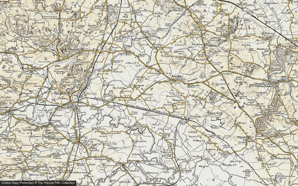 Old Map of Llwyn-y-go, 1902 in 1902