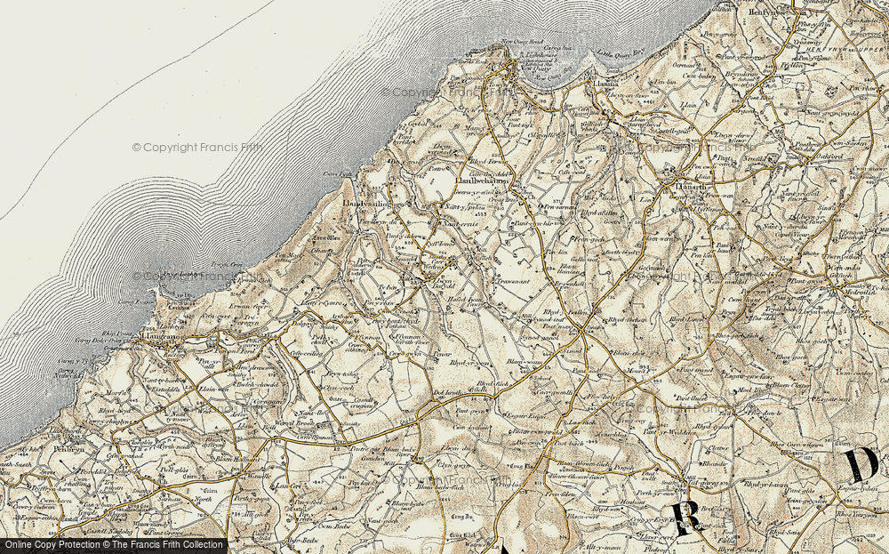 Old Map of Llwyndafydd, 1901-1903 in 1901-1903