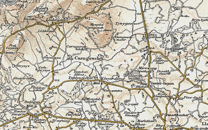 Old map of Llwyndyrys in 1903