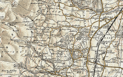 Old map of Llwyneinion in 1902-1903