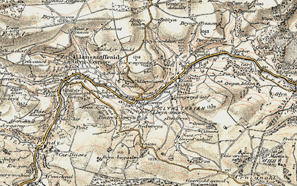 Old map of Llwynmawr in 1902-1903